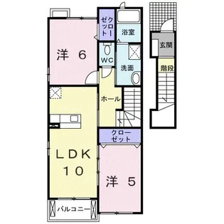 プリム・ローズ【2階】の間取り