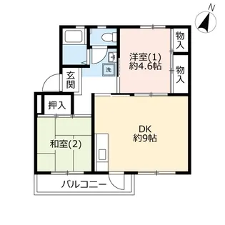 UR西菅田【4階】の間取り