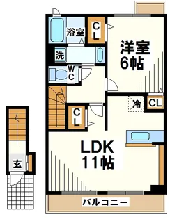 グランデニケII【2階】の間取り