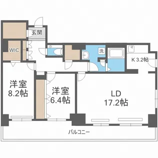 ティアラタワー中島倶楽部【32階】の間取り