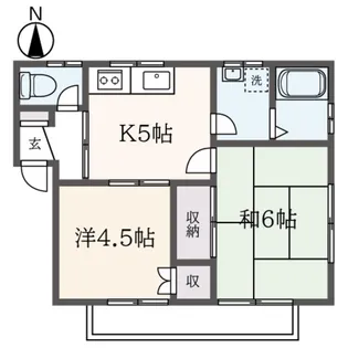 指月ハイム1【1階】の間取り