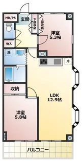 勝和パレス【4階】の間取り