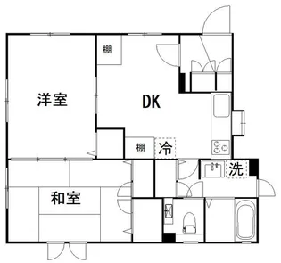フラットヒル【1階】の間取り