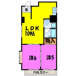 宮町第二ビル(熊谷市宮町)【4階】の間取り
