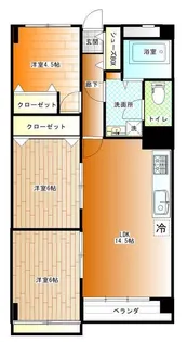 ヴェルドミール聖蹟桜ヶ丘【4階】の間取り