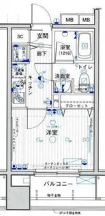 パークウェル秋葉原【7階】の間取り