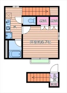 リバーサイドホシノIV【2階】の間取り