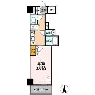 アイケー扇町【4階】の間取り