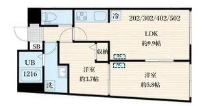 aLATO自由が丘【4階】の間取り