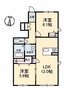 シャーメゾンことぶき【1階】の間取り