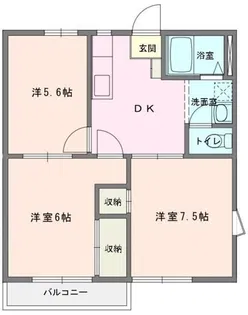 サニータウンA棟【2階】の間取り