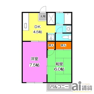 コーポ萩原【2階】の間取り