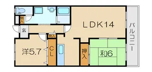 マンションKOMORI【1階】の間取り