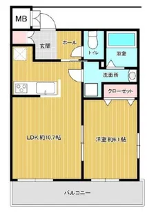 フラットヒル大和I【1階】の間取り