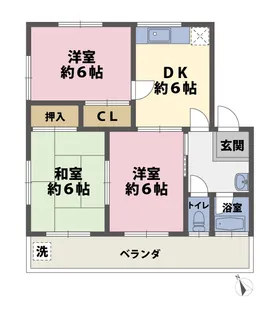 コーポ勝美【3階】の間取り