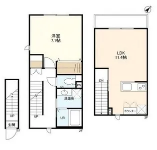 ウェルスクエア三軒茶屋【2階】の間取り