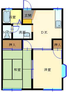 群馬県前橋市江田町【アパート】の間取り