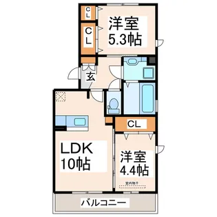 チェルシー広崎【2階】の間取り