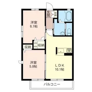 松屋ハイツ【2階】の間取り