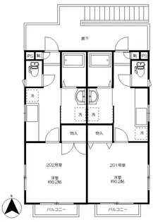 エバーグリーン【2階】の間取り