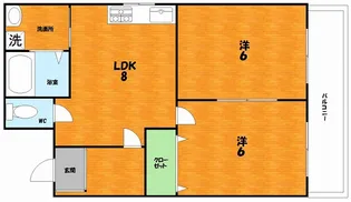 レオハイム高塚【5階】の間取り