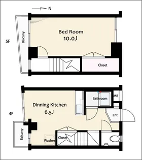 リベール根岸【4階】の間取り