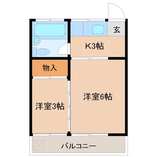 コーポキヨカワ【2階】の間取り