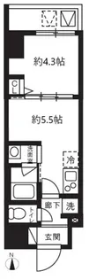 ハーモニーレジデンスグローバルキャピタル【5階】の間取り