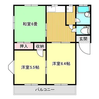コーポレーション鹿島【2階】の間取り