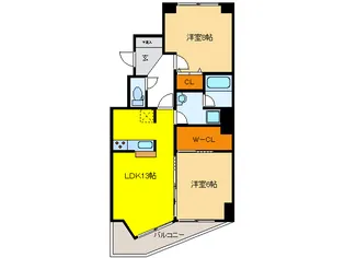 岐阜県岐阜市羽根町【マンション】の間取り