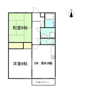 サンビレッジA【1階】の間取り