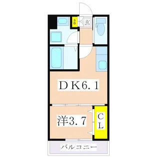 Amethyst A棟【2階】の間取り