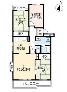 URつくば・松代三丁目【4階】の間取り