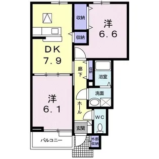 サンブリッジI【1階】の間取り