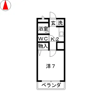 プレイース砂川【1階】の間取り