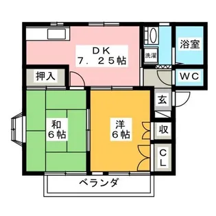 2DKの間取り画像