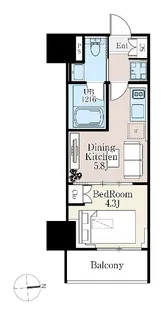 ザ・ライオンズフォーシア町屋【4階】の間取り