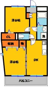2DKの間取り画像