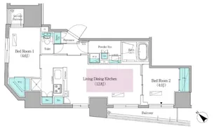 アーバネックス日本橋馬喰町II【12階】の間取り