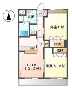 サニーヒルズ芥見【2階】の間取り