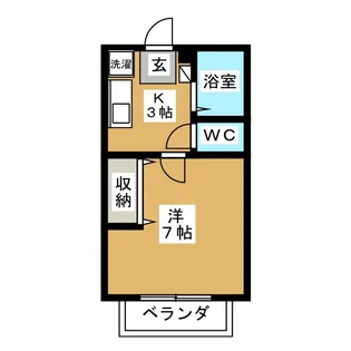 エバーグリーン【1階】の間取り