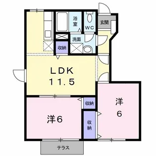 コモドカーサ・アヤI【1階】の間取り