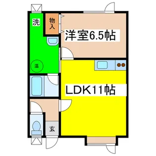 1LDKの間取り画像