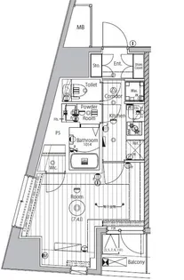プロスタイルウェルス西早稲田【2階】の間取り