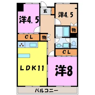 高井ハイツ【5階】の間取り
