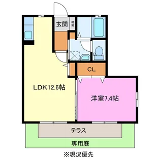 静岡県浜松市浜名区細江町中川【アパート】の間取り