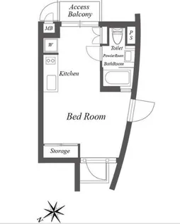 コートモデリア六本木【2階】の間取り