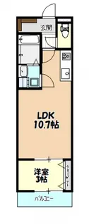 リノリノ+FK中筋3丁目【2階】の間取り