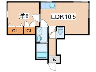 我妻コーポ【1階】の間取り