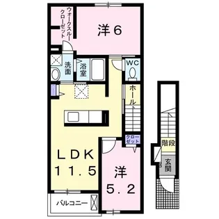 サニーブリーズ五日市観音II【2階】の間取り